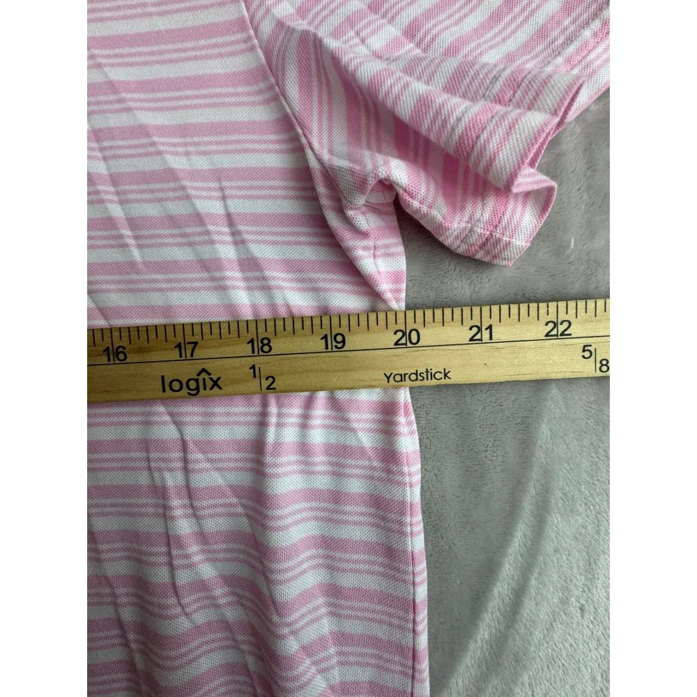 Polo Golf‎ Ralph Lauren Mens Pro Fit Striped Polo Shirt Pink White Medium M